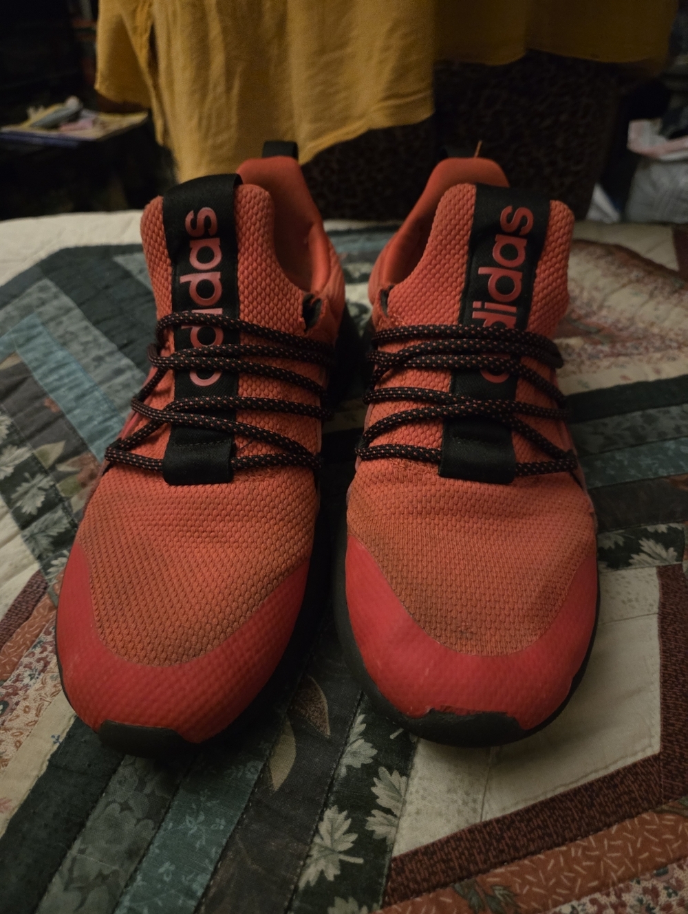 adidas Men's Red and Black Lightweight Training Sneakers